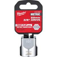 Metric Socket with Four Flat Sides, 22 mm, 3/8" Drive, 6 Points Superchem Industries