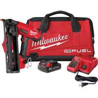 M18 Fuel 16 Gauge Angled Finish Nailer Kit, 18 V, Lithium-Ion Superchem Industries