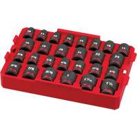 Shockwave Impact Duty Packout Socket Set, 27 Pcs, Impact, 1/2" Drive Size Superchem Industries