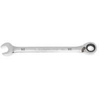 90-Tooth Reversible Ratcheting Wrench, 12 Point, 1/2", Chrome/Polished Finish Superchem Industries