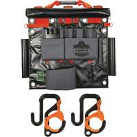 Arsenal 5711 Bucket Truck Tool Board with 2" Locking Aerial Bucket Hooks Kit, Nylon, 8 Pockets, Grey Superchem Industries
