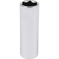 Chrome Socket, 9/16", 3/8" Drive, 6 Points, Deep Superchem Industries