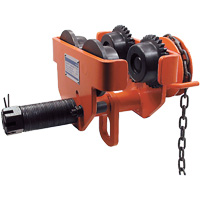 SGT Series Heavy-Duty Geared Trolley, 10000 lbs. (5 tons) Capacity, 4-1/2" - 8-1/32" Superchem Industries