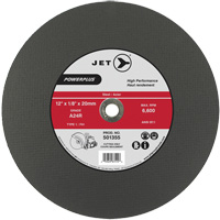 A24R PowerPlus Cut-Off Wheel, 12" x 1/8", 20 mm Arbor, Type 1, 6600 RPM Superchem Industries
