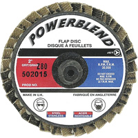 PowerBlend Roll-On Flap Disc, 2" x Type R, Z80 Grit Superchem Industries