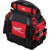 PackOut 15" Structured Tool Bag, Ballistic Polyester, 65 Pockets, Red Superchem Industries