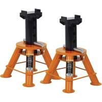 Low Profile Jack Stands, Locking Pin, 10 Tons Capacity, 17-1/3" - 11-1/8" H Superchem Industries