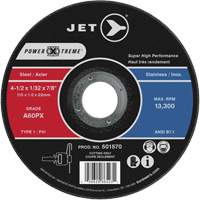 Meules &agrave; tronçonner Power Xtreme, 5" x 1/16", Arbre de 7/8", Type 1, 12 200 Tr/min Superchem Industries