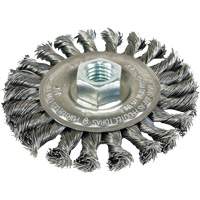 Disques &agrave; fils nou&eacute;s torsad&eacute;s pour meuleuses &agrave; angle, Dia. 4", Fils 0,022", Arbre 5/8"-11, Acier Superchem Industries