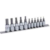 JHBS-11S Hextractor SAE Bit Socket Set, Hex, 1/4"/3/8" Drive, 11 Pcs Superchem Industries
