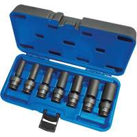 Universal Socket Sets, 7 Pcs, Impact, 3/8" Drive Size, Deep Superchem Industries