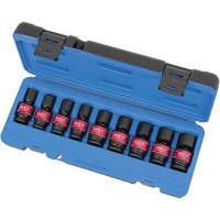 PSU912M Universal Socket Sets, 9 Pcs, Impact, 1/2" Drive Size Superchem Industries