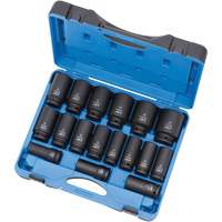 PS1734DM Socket Set, 17 Pcs, Impact, 3/4" Drive Size, Deep Superchem Industries