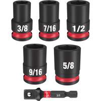 Shockwave Impact Duty SAE Socket Set, 6 Pcs, Impact, 3/8" Drive Size Superchem Industries
