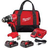 M18 Compact Brushless Drill/ Driver Kit, Lithium-Ion, 18 V, 1/2" Chuck, 550 in-lbs Torque Superchem Industries