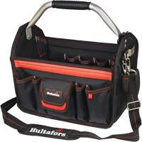 Porte-outils de 14" &agrave; dessus ouvert, Polyester balistique, Noir/Rouge Superchem Industries