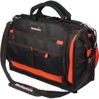 Porte-outils &agrave; compartiments multiples de 18", Polyester balistique, 50 pochettes, Noir/Rouge Superchem Industries