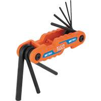Compact Folding Hex Key Set, 8 Pcs., Metric Superchem Industries