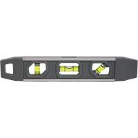 Torpedo Level, 9" L, Aluminum, 3 Vials, Magnetic Superchem Industries