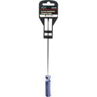 Tournevis &agrave; fente bleu transparent avec bandes, Tige de 1/8", Ronde, Prise en Plastique Superchem Industries