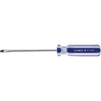 Blue Transparent Striped Slotted Screwdriver, 3/16" Tip, Round, Plastic Handle Superchem Industries