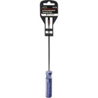 Tournevis &agrave; fente bleu transparent avec bandes, Tige de 3/16", Ronde, Prise en Plastique Superchem Industries