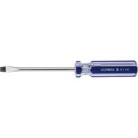 Blue Transparent Striped Slotted Screwdriver, 1/4" Tip, Round, Plastic Handle Superchem Industries