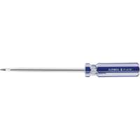 Blue Transparent Striped Slotted Screwdriver, 5/16" Tip, Round, Plastic Handle Superchem Industries