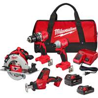 4-Tool Combo Kit, Lithium-Ion, 18 V Superchem Industries