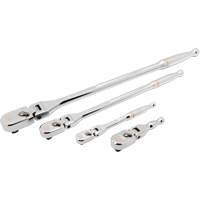 1/4", 3/8" & 1/2" Drive 120XP Full Polish Flex Handle Teardrop Ratchet Set Superchem Industries