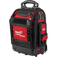 PackOut Structured Backpack, 9-1/2" L x 18" W, Black/Red, Polyester Superchem Industries