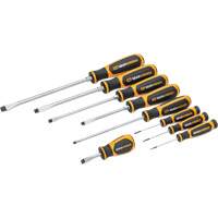 Slotted Dual Material Screwdriver Set in Foam Storage Tray, 9 Pcs. Superchem Industries