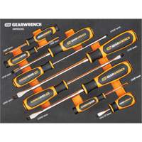 Slotted Dual Material Screwdriver Set in Foam Storage Tray, 9 Pcs. Superchem Industries