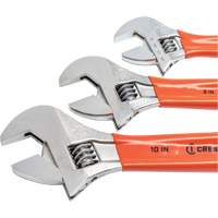 Cushion Grip Wrench Set, Adjustable, 3 Pieces Superchem Industries