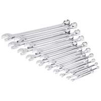 12-Point Long Pattern Combination SAE Wrench Set in Foam Storage Tray, Open-Ended, 19 Pieces, Imperial Superchem Industries