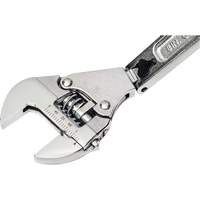 Adjustable Ratcheting Flex Wrench, 8" L, 2-27/50" Max Width, Chrome/Polished Superchem Industries