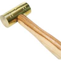 Brass Hammer with Hickory Handle, 1 lbs Head Weight, 11" L Superchem Industries
