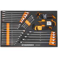 6-Point Combination Wrench and Hex Key Set in Foam Storage Tray Superchem Industries