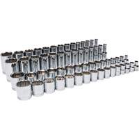 Master SAE Socket Set in Foam Storage Tray, 60 Pcs, 1/2" Drive Size, Deep Superchem Industries