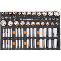 Master SAE Socket Set in Foam Storage Tray, 60 Pcs, 1/2" Drive Size, Deep Superchem Industries