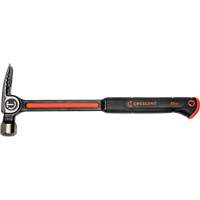 Steel Milled-Face Framing Hammer, 22 oz., Solid Steel Handle, 16" L Superchem Industries