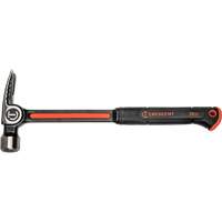 Milled-Face Framing Hammer, 28 oz., Solid Steel Handle, 16" L Superchem Industries