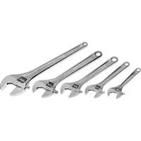Chrome Wrench Set, Adjustable, 5 Pieces, Imperial and Metric Superchem Industries