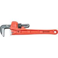 SLIM JAW Pipe Wrench, 1-9/10" Jaw Capacity, 10" Long, Powder Coated Finish, Non-Ergonomic Handle Superchem Industries