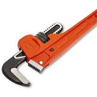SLIM JAW Pipe Wrench, 1-9/10" Jaw Capacity, 10" Long, Powder Coated Finish, Non-Ergonomic Handle Superchem Industries