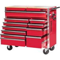 PRC4211 Pro Series Roller Cabinet, 11 Drawers, 42" W x 18" D x Red Superchem Industries