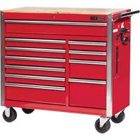 PRC4211 Pro Series Roller Cabinet, 11 Drawers, 42" W x 18" D x Red Superchem Industries