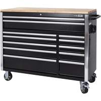 HDRC5212 HD Series Roller Cabinet, 12 Drawers, 51-1/4" W x 21" D x 40-3/10" H, Black Superchem Industries