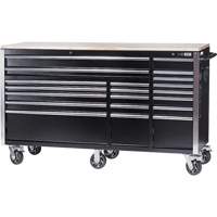 HDRC7220 HD Series Roller Cabinet, 20 Drawers, 72" W x 24" D x 42-3/10" H, Black Superchem Industries