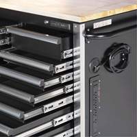 HDRC7220 HD Series Roller Cabinet, 20 Drawers, 72" W x 24" D x 42-3/10" H, Black Superchem Industries